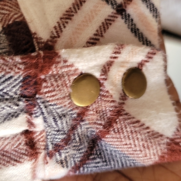 BP Plaid Fleece Snap Longsleeve Shirt Size Small - Picture 6 of 9